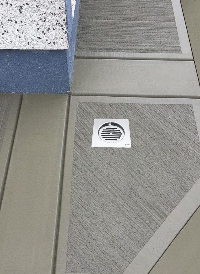 InBāth Floor Drainer/Grating Flat Cut Square with Cockroach Trap| Stainless Steel 304 Grade | 5 x 5 inches (OPLS-055 C) - Image 5